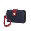 Mkf Collection By Mia K Shira Color Block Vegan Leather Women's Wallet With Wristlet By Mia K In Blue