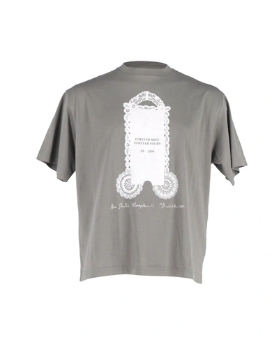 Acne Studios Edlund Handkerchief T-shirt In Grey Cotton