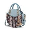 Mkf Collection By Mia K Camille Faux Snakeskin Vegan Leather Women's Round Crossbody Bag By Mia K In Multi
