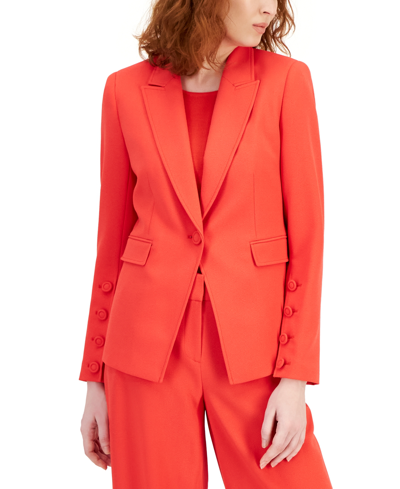 Tahari Asl Women's Single-button Peak-lapel Blazer In Grenadine