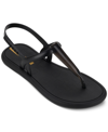 Ipanema Glossy Casual Flat Thong Sandals In Black