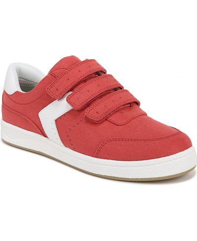 Dr. Scholl's Women's Daydreamer Sneakers In Heritage Red Microfiber,faux Leather
