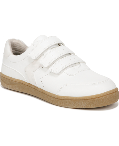 Dr. Scholl's Women's Daydreamer Sneakers In White Microfiber,faux Leather