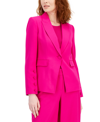 Tahari Asl One Button Blazer In Shocking Pink