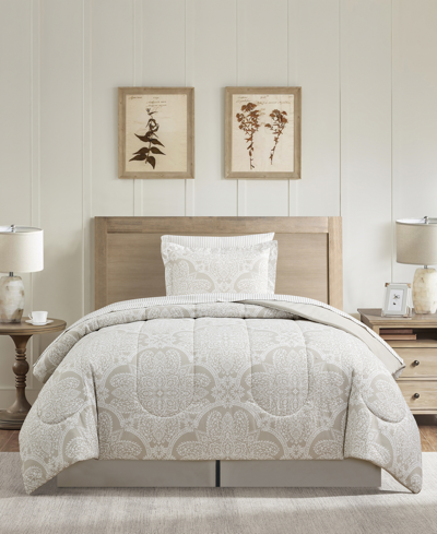 Sunham Neutral Damask 8-pc. Comforter Set