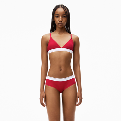 Alexander Wang Bralette In Ribbed Jersey In Barberry