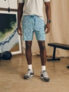 Faherty Shorelite Performance Swim Trunks In Seafoam Beach Blossom
