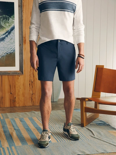 Faherty All Day Shorts (7" Inseam) In Dark Blue Nights