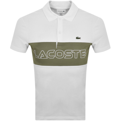 Lacoste Colour Block Polo T Shirt White