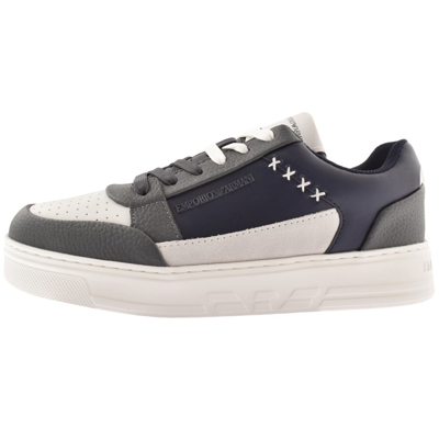 Armani Collezioni Emporio Armani Logo Trainers Grey