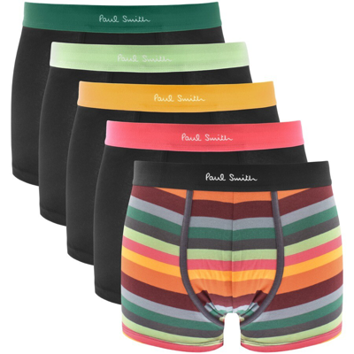 Paul Smith Five Pack Trunks Mix In Black