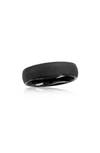 Blackjack Sanded Band Ring In Matte Black