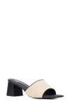 New York And Company Women's Felice Block Heel Sandal In Natural Black