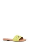 New York And Company Women's Naia Flat Sandal In Lime