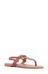 New York And Company Angelica Women's Sandal In Cognac Lizard