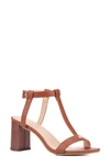 Shop New York And Company Livvy Block Heel Sandal In Cognac