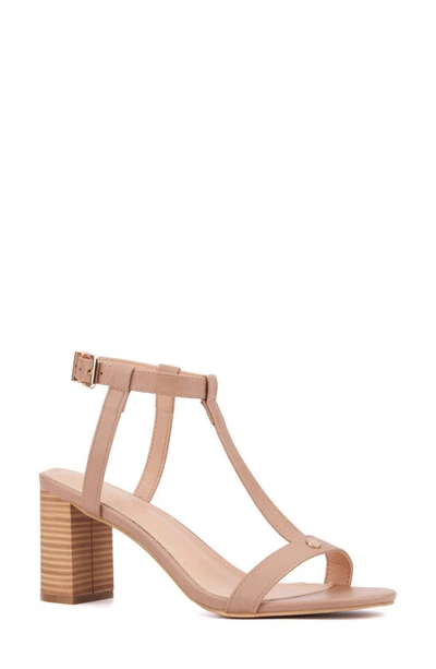 New York And Company Women's Livvy Block Heel Sandal In Beige