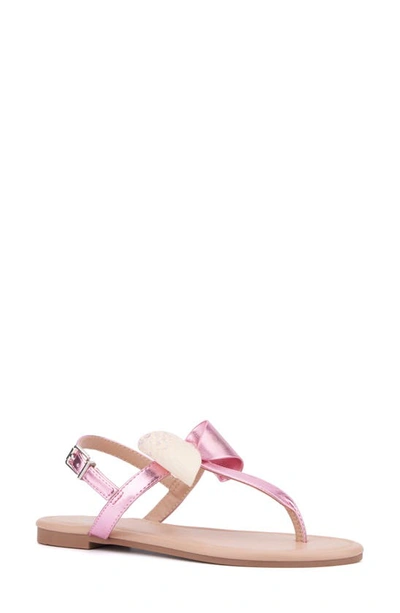 New York And Company Women's Abril Flat Sandal In Pink Combo