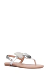 New York And Company Women's Abril Flat Sandal In Silver Combo