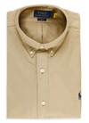Polo Ralph Lauren Polo Pony Button-collar Shirt In Beige
