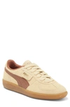 Puma Palermo Hairy Sneaker In Chamomile-brown Mushroom