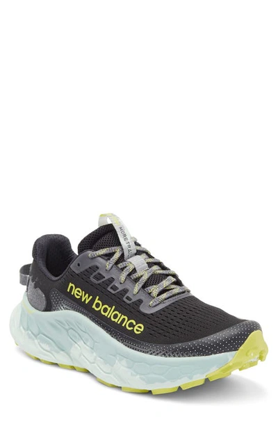 New Balance Fresh Foam X More Trail V3 Sneaker In Black/green