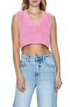 Pistola Cora Cropped Sweater Tank Top In Pink Cosmos