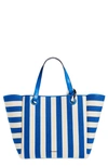 JW ANDERSON THE X-LARGE JWA CORNER STRIPE CANVAS TOTE