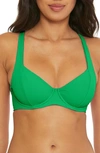 Becca Modern Edge Underwire Bikini In Verde