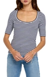 Navy Desi Stripe