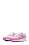 Nike Air Max 1 "fuchsia Dream" Sneakers In White/playful Pink/neutral Grey/black