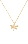 KATE SPADE DELICATE DRAGONFLY PENDANT NECKLACE