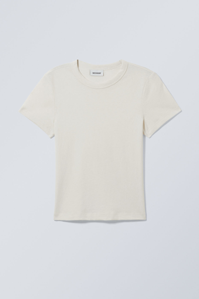 Weekday Slim Fitted T-shirt In White