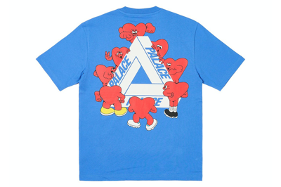 Pre-owned Palace Tri-hearts T-shirt Palatial Blue