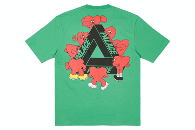 Pre-owned Palace Tri-hearts T-shirt Pea Green