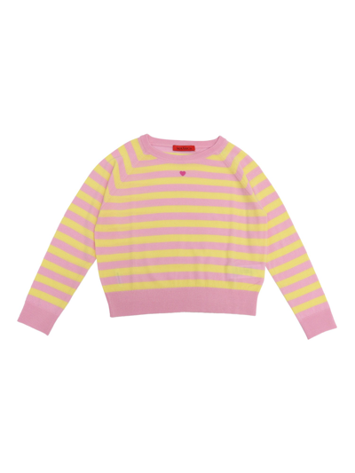 Max & Co Striped Sweater In Pink