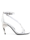 Alexander Mcqueen Alexander Mc Queen Woman Silver Sandal 780692 In Grey