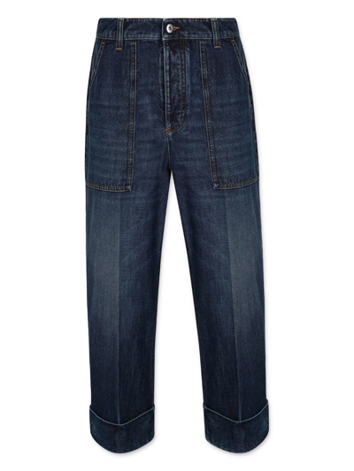 Bottega Veneta Denim Trousers In Blue