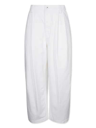 Bottega Veneta Denim Trousers In White