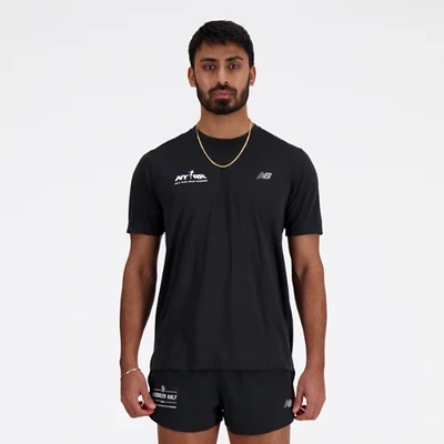 New Balance Men's Run For Life Athletics T-shirt In Black