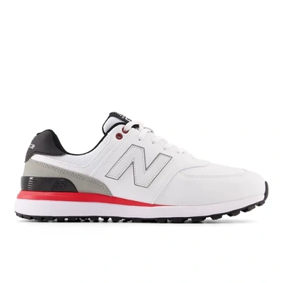 New Balance Men's 574 Greens V2 Golf Shoes In White/black