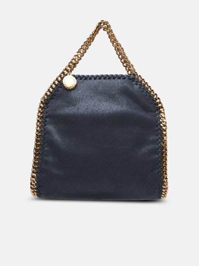 Stella Mccartney Tiny 'falabella' Tote Bag In Navy Recycled Polyester Blend