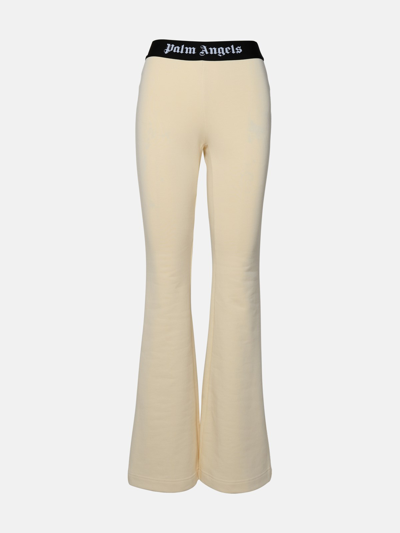 Palm Angels Pantalone Jogger Flare In Ivory