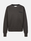 Isabel Marant Marant Relaxed-fit Black Sweatshirt With Subtle Logo In Black