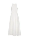 Brunello Cucinelli Pleated Sleeveless Maxi Dress In Natural