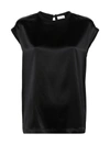 Brunello Cucinelli Beaded-trim Satin Blouse In Black