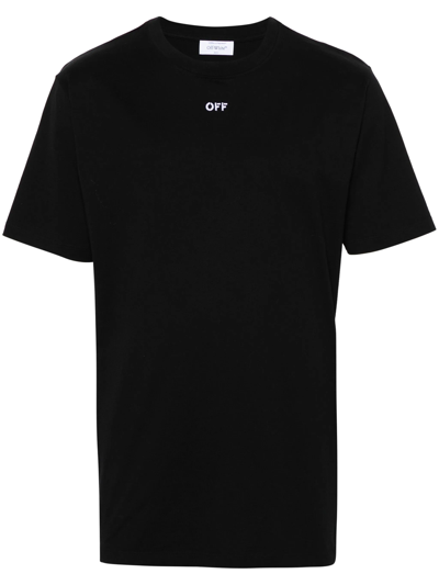 OFF-WHITE T-SHIRT WITH EMBROIDERY