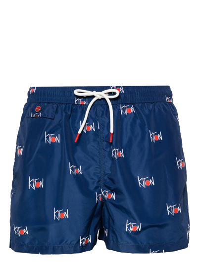 Kiton Swim Trunk In Blu