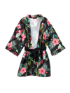 Monnalisa Floral-print Jersey Jacket In Black