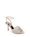 Badgley Mischka Cameryn Embellished Ankle Strap Sandal In Nude